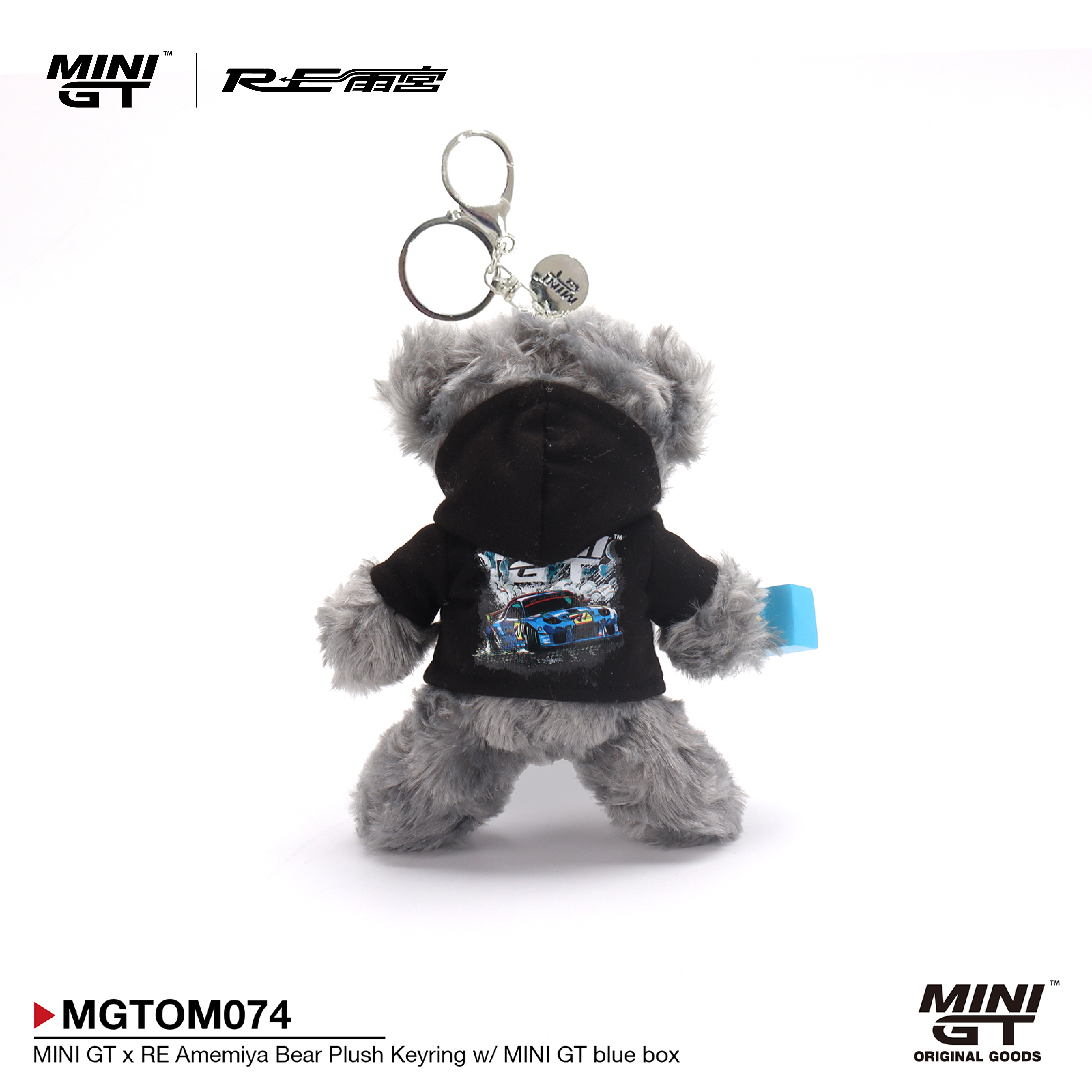 MINI GT x RE Amemiya Bear Plush Keyring w/ MINI GT blue box