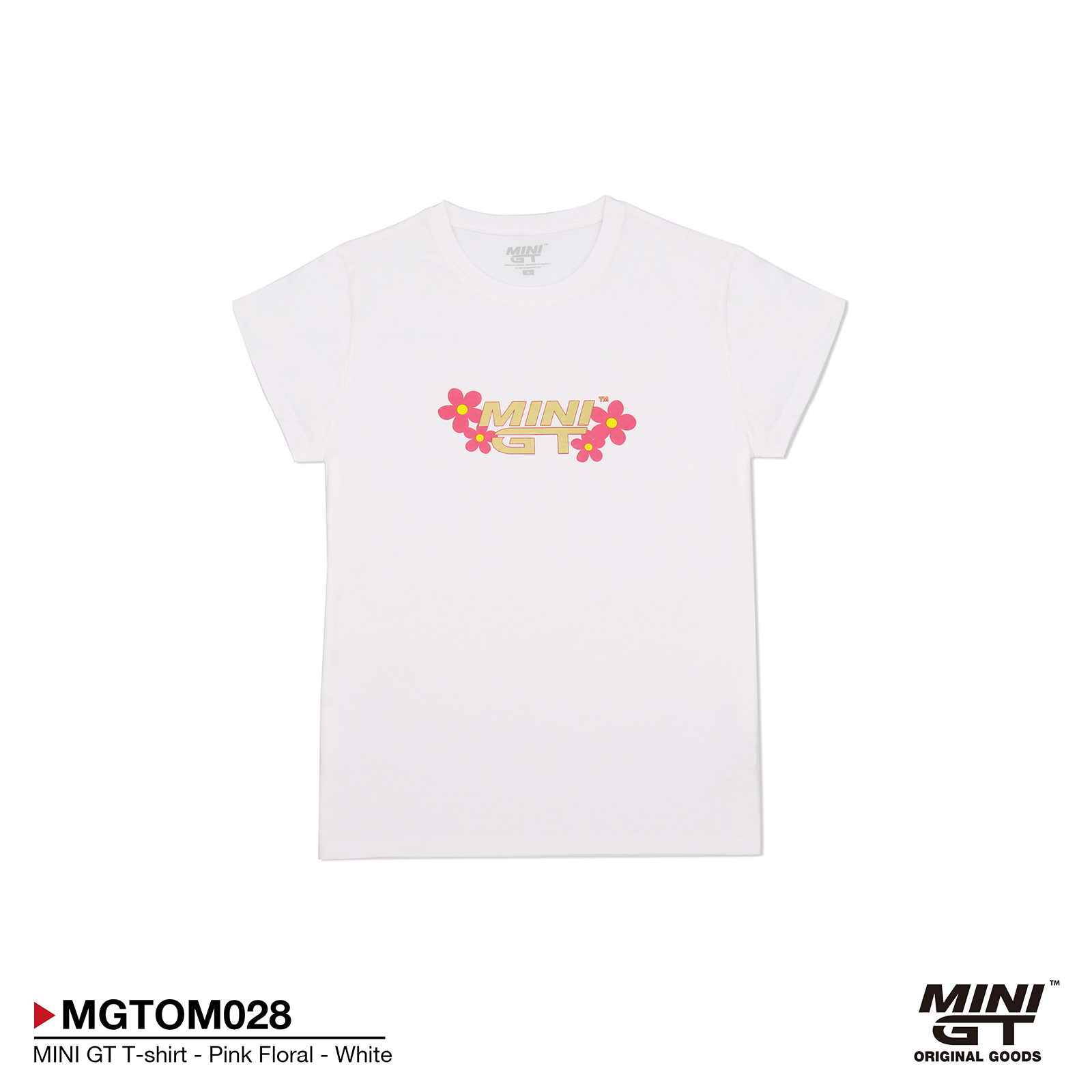 MINI GT T-shirt - Pink Floral - White - Junior