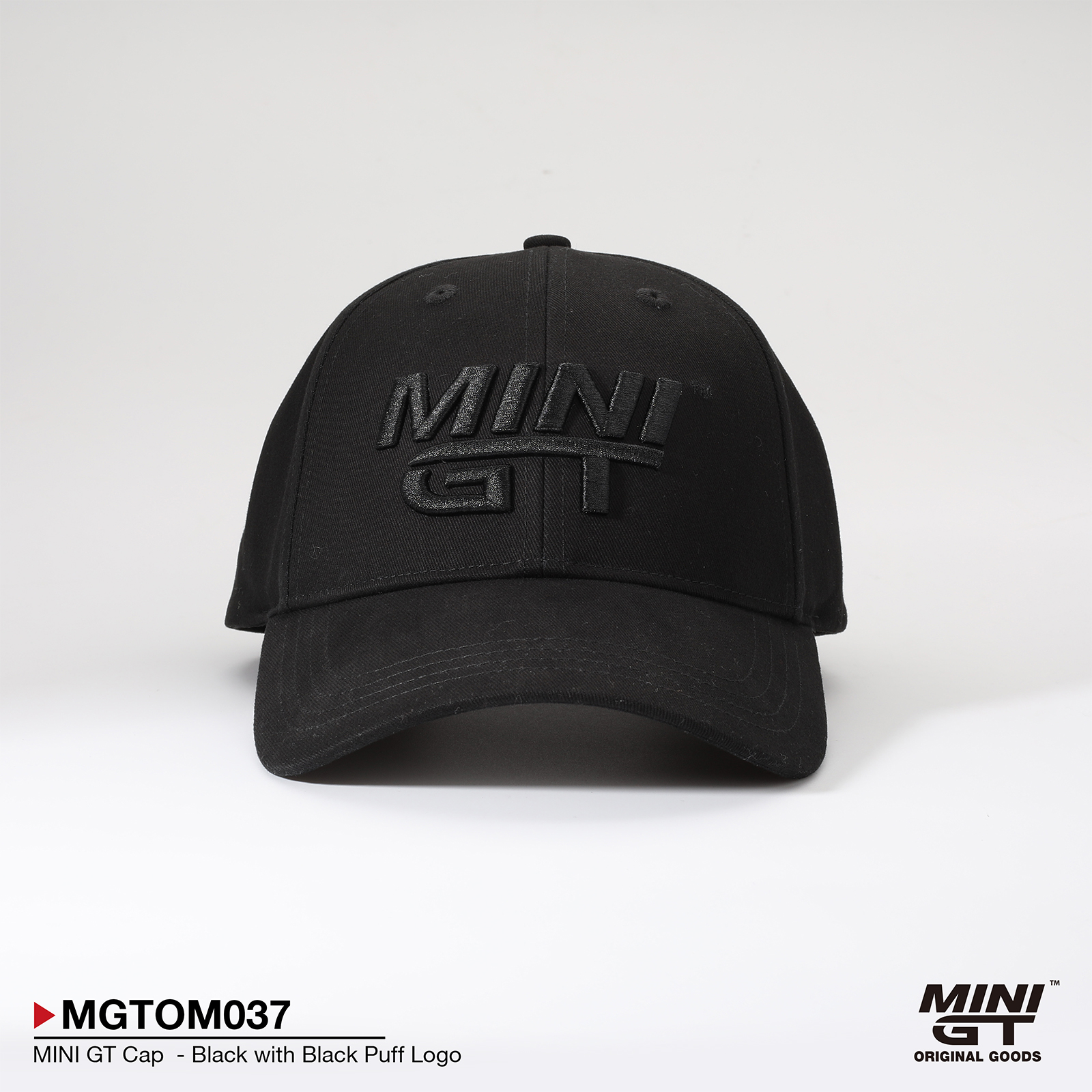 MINI GT Cap  - Black with Black Puff Logo  